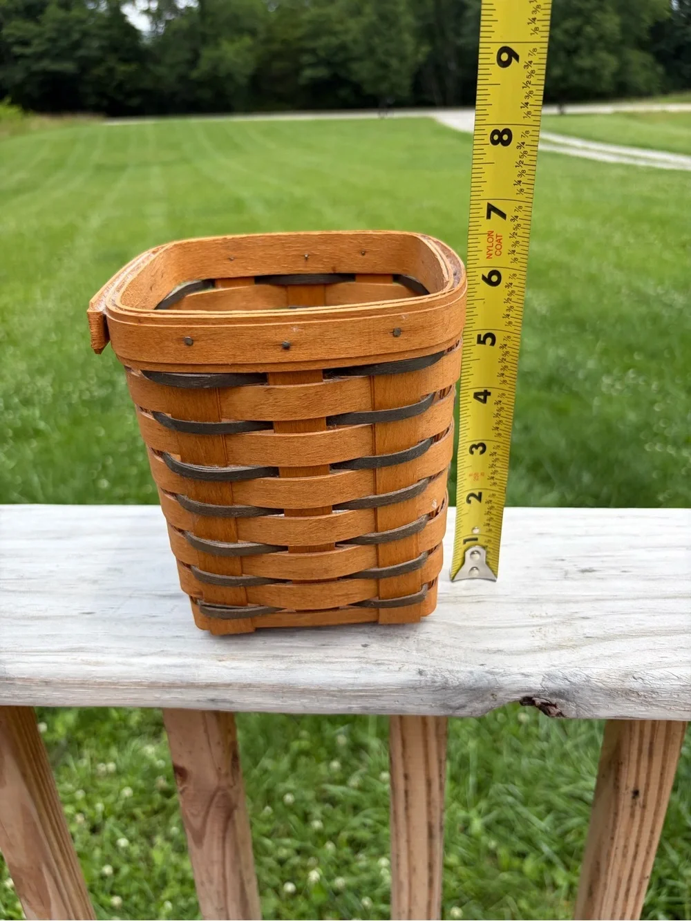Longaberger Heartland Small Spoon Basket 1995 No Lining Planter Utensils Vintage
